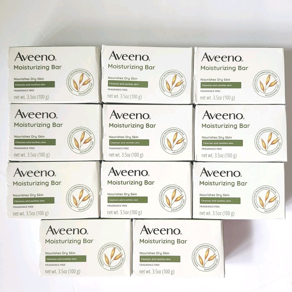Aveeno Moisturizing Soap Bar Nourishing Oat Fragrance Free 3.5oz EA Lot of 11